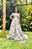Vestido Elsa longo cinza com nude pedraria - Imagem 8