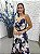 Vestido Dominica longo azul marinho estampado - Imagem 2