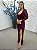 Vestido Centauri marsala bordado manualmente + Clutch Brinde - Imagem 1