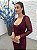Vestido Centauri marsala bordado manualmente + Clutch Brinde - Imagem 3