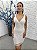 Vestido Canopus curto branco bordado manualmente + Clutch Brinde - Imagem 1