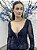 Vestido Alexandrita azul marinho bordado manualmente  + Clutch Brinde - Imagem 3