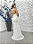 Vestido Brunei branco bordado manualmente + Clutch brinde - Imagem 2