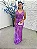 Vestido Vênus lilás bordada manualmente + Clutch Brinde - Imagem 1