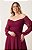 Vestido Alita marsala bordado manualmente + Clutch Brinde - Imagem 3