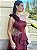 Vestido Buenos Aires marsala bordado manualmente + Clutch brinde - Imagem 3
