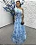 Vestido Marte azul serenity bordado manualmente + clutch brinde - Imagem 1