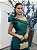 Vestido Osaka verde esmeralda + Clutch brinde - Imagem 3