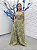 Vestido Aria Verde Oliva bordado manualmente + Clutch Brinde - Imagem 3