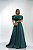 Vestido Carmen Verde Esmeralda + Clutch Brinde - Imagem 2