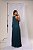 Vestido Audrey Azul Petróleo com Brilho + Clutch Brilho - Imagem 4