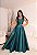 Vestido Kaely Verde Esmeralda + Clutch Brinde - Imagem 1