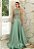 Vestido Quinn Verde Menta bordado manualmente + Clutch Brinde - Imagem 1