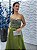 Vestido Brassia Verde Oliva bordado manualmente + Clutch Brinde - Imagem 2