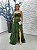 Vestido Holly Verde Oliva Com Brilho + Clutch Brinde - Imagem 1
