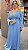 Vestido Leonor Azul Serenity + Clutch Brinde - Imagem 1