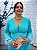 Vestido Leonor Azul Tiffany + Clutch Brinde - Imagem 2