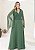 Vestido Calantha Verde Oliva bordado manualmente + Clutch Brinde - Imagem 2