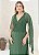 Vestido Calantha Verde Oliva bordado manualmente + Clutch Brinde - Imagem 3