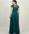 Vestido Liliana Verde Petróleo bordado manualmente + Clutch Brinde - Imagem 3