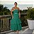 Vestido Zinnia verde esmeralda + Clutch brinde - Imagem 1