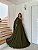 Vestido Liora verde oliva + Clutch Brinde - Imagem 1
