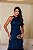 Vestido Bruna azul marinho + Clutch Brinde - Imagem 3