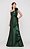 Vestido Giana verde esmeralda + clutch brinde - Imagem 1