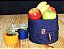 Cachepot em Jeans Azul com Detalhes Laranja - Imagem 3