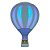 Luminária Balão Novo Modelo Azul - Imagem 1