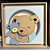 Quadro Charme Urso Com Ursinhos - Imagem 1