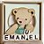 Quadro Charme Urso Dadinhos - Imagem 2