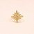 Anel Rosa dos Ventos Cravejado em Zircônia Cristal Folheado a Ouro 18k - Imagem 1