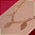 Pulseira com Pingentes de Folha Vazada Folheado a Ouro 18k - Imagem 2