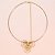 Choker de Aro Liso com Flor Vazada Folheado a Ouro 18k - Imagem 1
