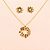 Conjunto com Design Orgânico Folheado a Ouro 18k - Imagem 1