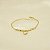 Pulseira com Coração e Canutilhos Banhado a Ouro 18k - Imagem 1