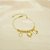 Pulseira com Corações e Gato Banhado a Ouro 18k - Imagem 1