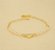 Pulseira com Pérolas e Corações Folheada a Ouro 18k - Imagem 1