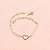 Pulseira com Pérolas e Corações Folheada a Ouro 18k - Imagem 2