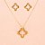 Conjunto com Design Orgânico Folheado a Ouro 18k - Imagem 1
