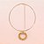 Choker de Aro Liso com Pingente Redondo Folheado a Ouro 18k - Imagem 1