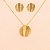 Conjunto com Design de Folha Folheado a Ouro 18k - Imagem 1