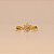 Anel Trabalhado com Detalhe em Zircônia Folheado a Ouro 18k - Imagem 1