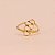 Anel com Design Vazado Folheado a Ouro 18k - Imagem 1