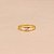 Anel com Detalhe em Zircônia Folheado a Ouro 18k - Imagem 1