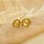 Brinco de Flor com Zircônia Cristal Banhado a Ouro 18k - Imagem 1