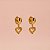 Brinco Argola com Detalhes em Zircônia Folheado a Ouro 18k - Imagem 1