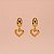 Brinco Argola com Detalhes em Zircônia Folheado a Ouro 18k - Imagem 2