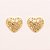 Brinco com Design de Coração Trabalhado Folheado a Ouro 18k - Imagem 1